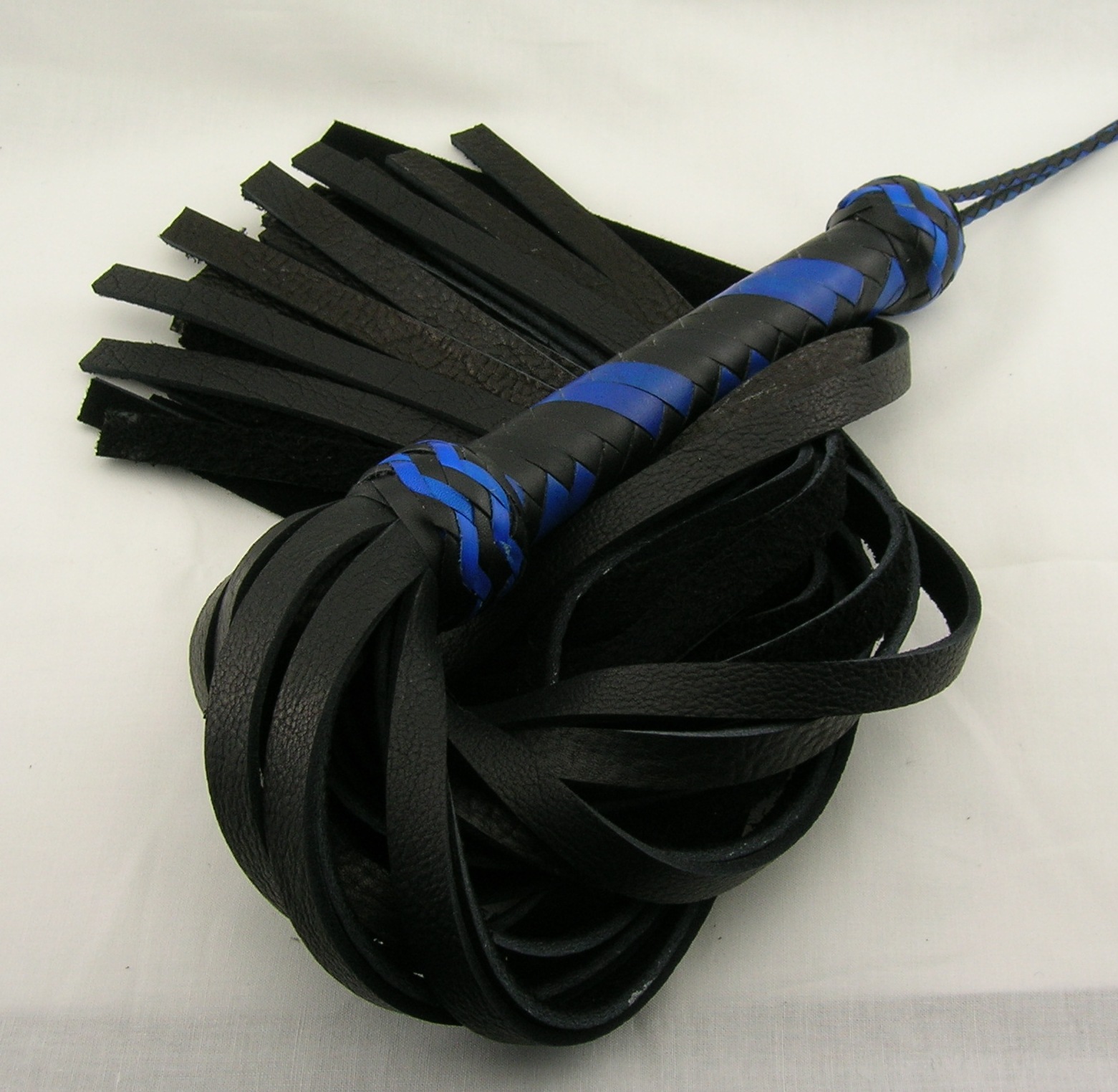 Blue Bullhide Flogger